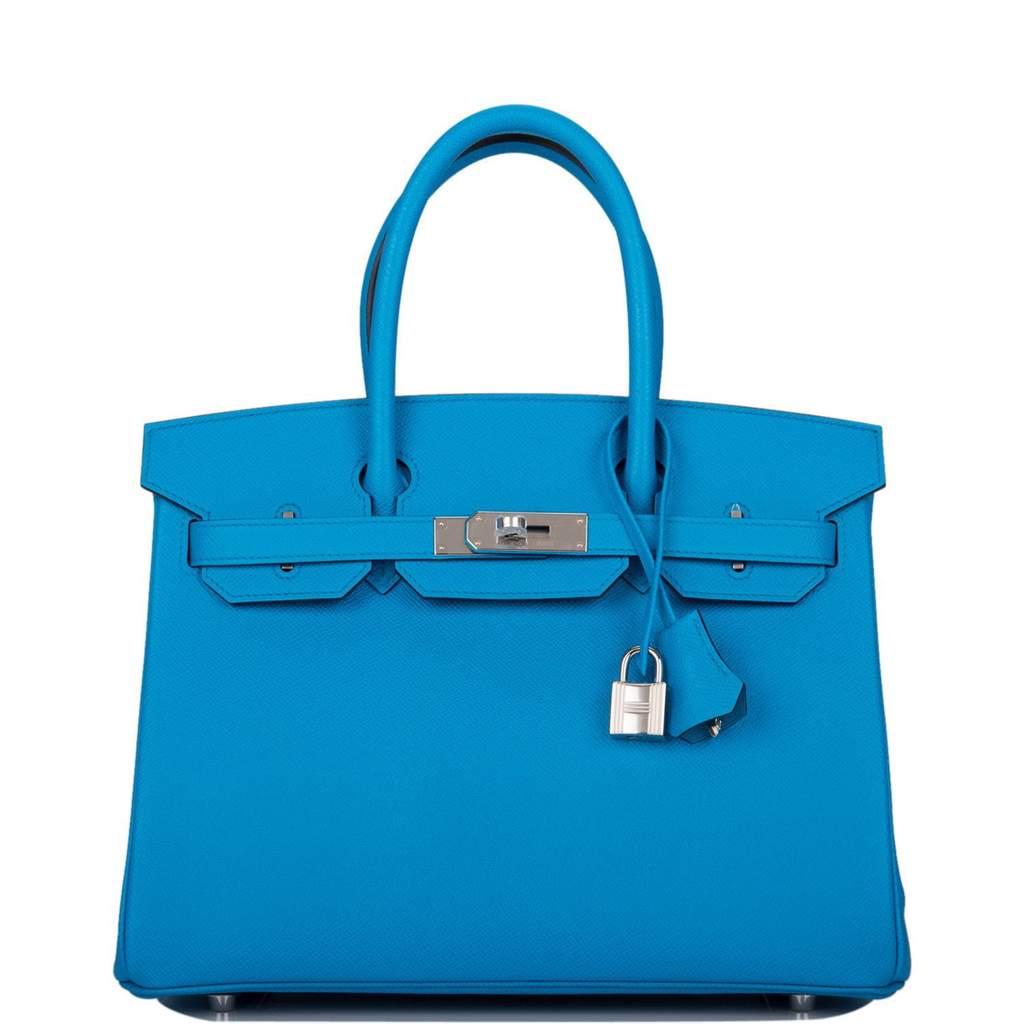 กระเป๋า Hermes Birkin สี สี Bleu Frida